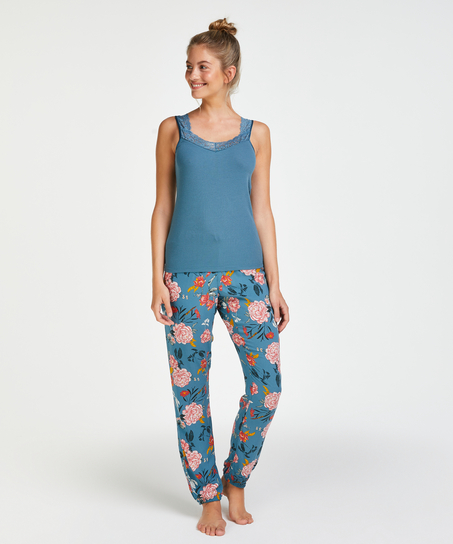 Singlet Rib Lace, Gr&oslash;n