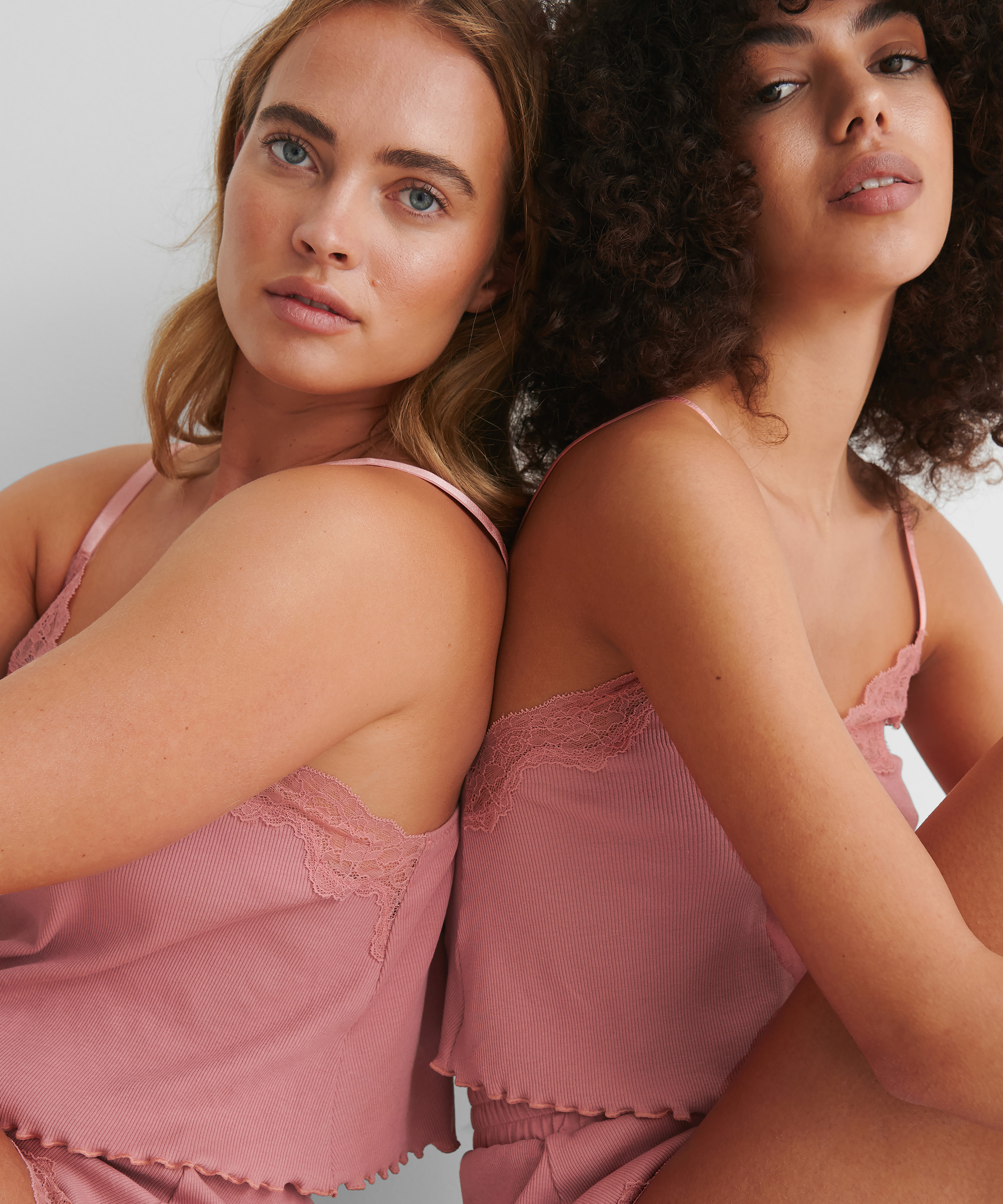 Cami rib lace Mia HKM x NA-KD, Lyser&oslash;d, main