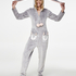 Fleece Novelty onesie-jumpsuit, Grå