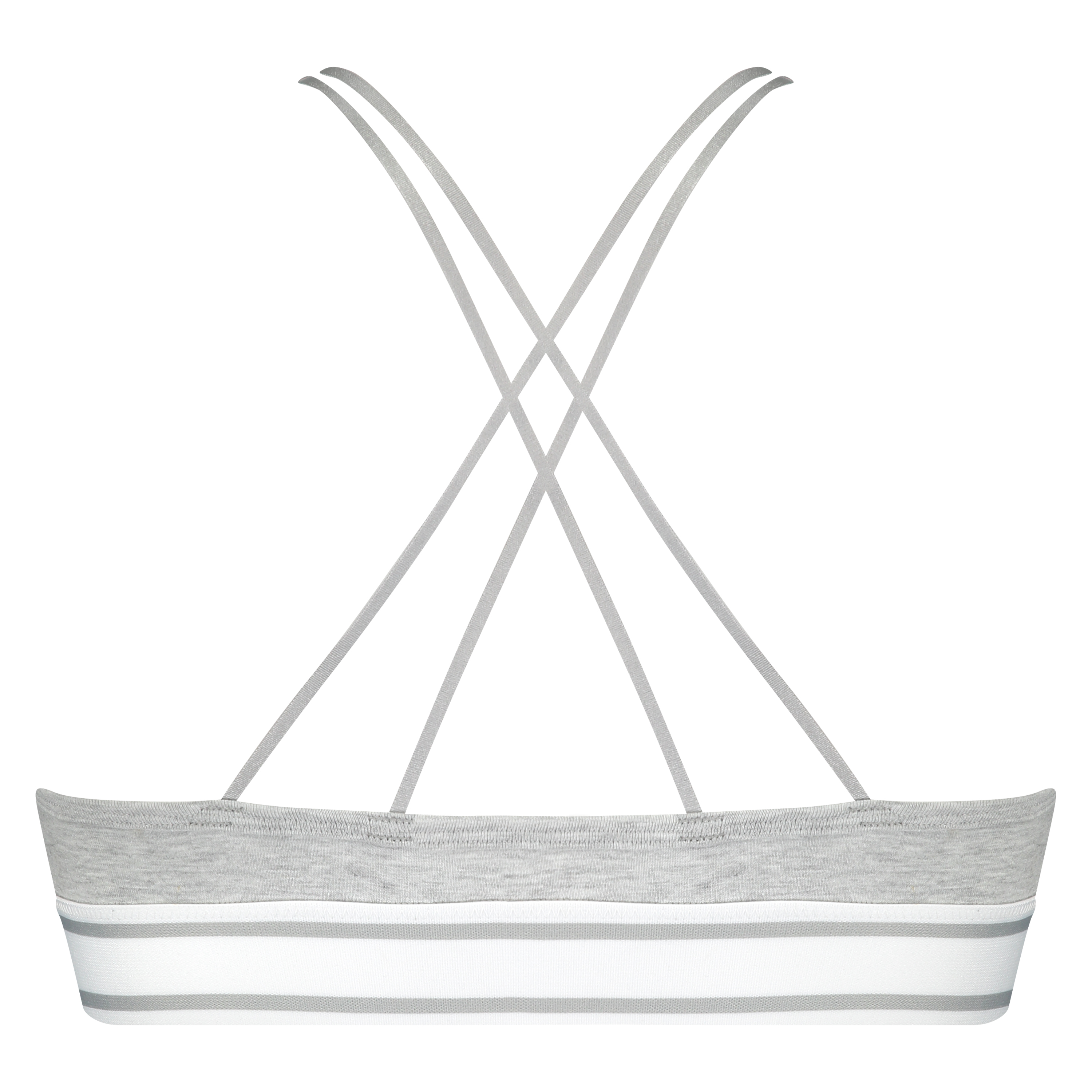 Formstøbt triangle bralette Casey bomuld, Grå, main