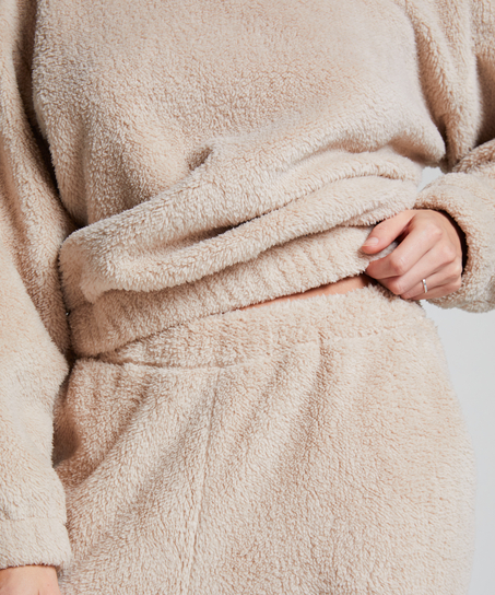 Joggingbukser Fleece Snuggle, Beige