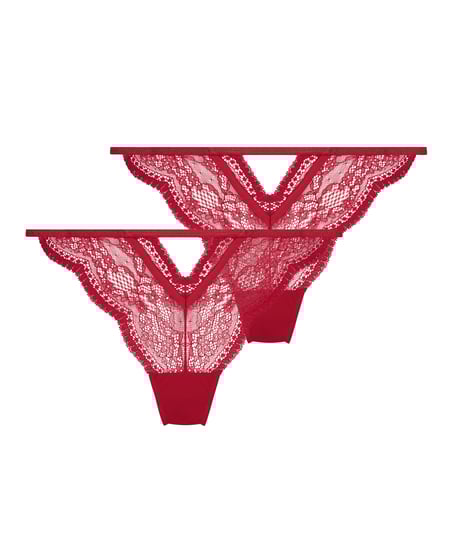 2 par brasilianske trusser Isabelle, rød