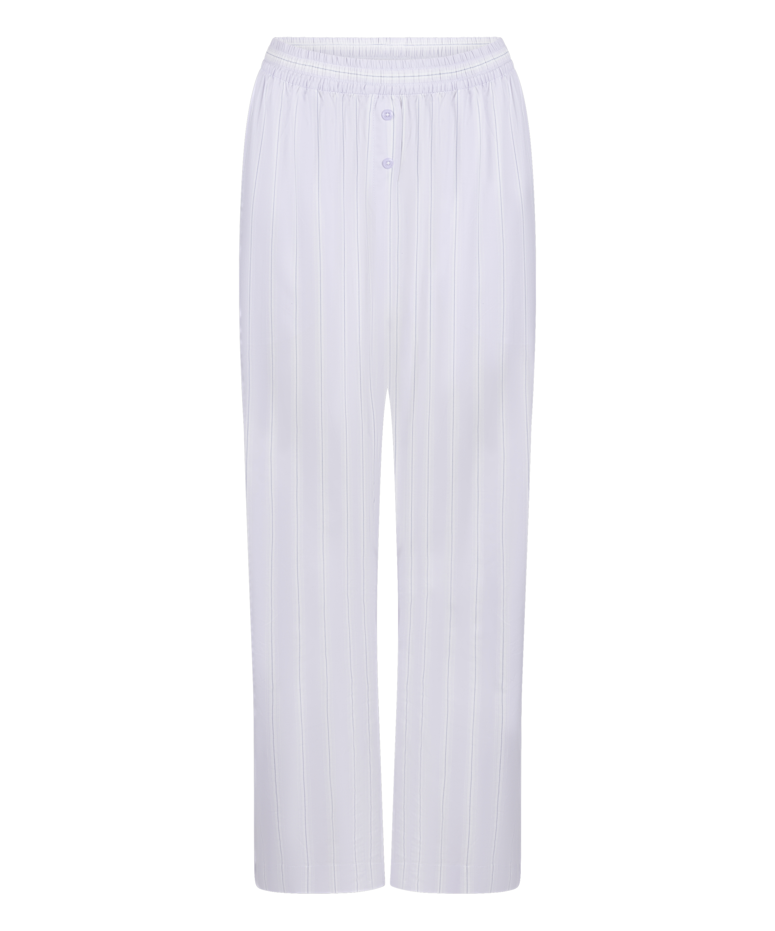 Bukser i v&aelig;vet, stribet bomuld, Lilla, main