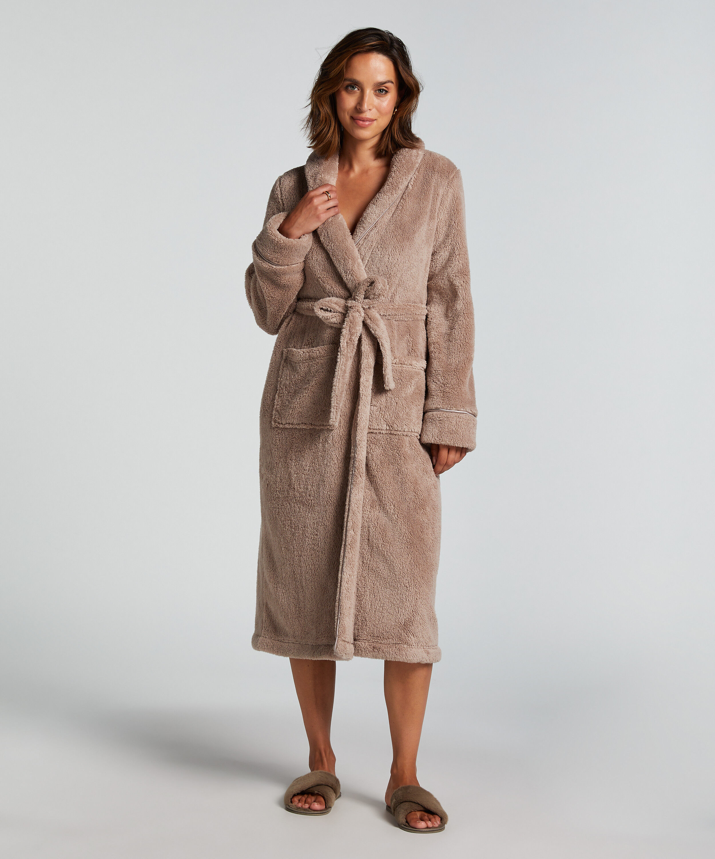 Badekåbe Fleece, Beige
