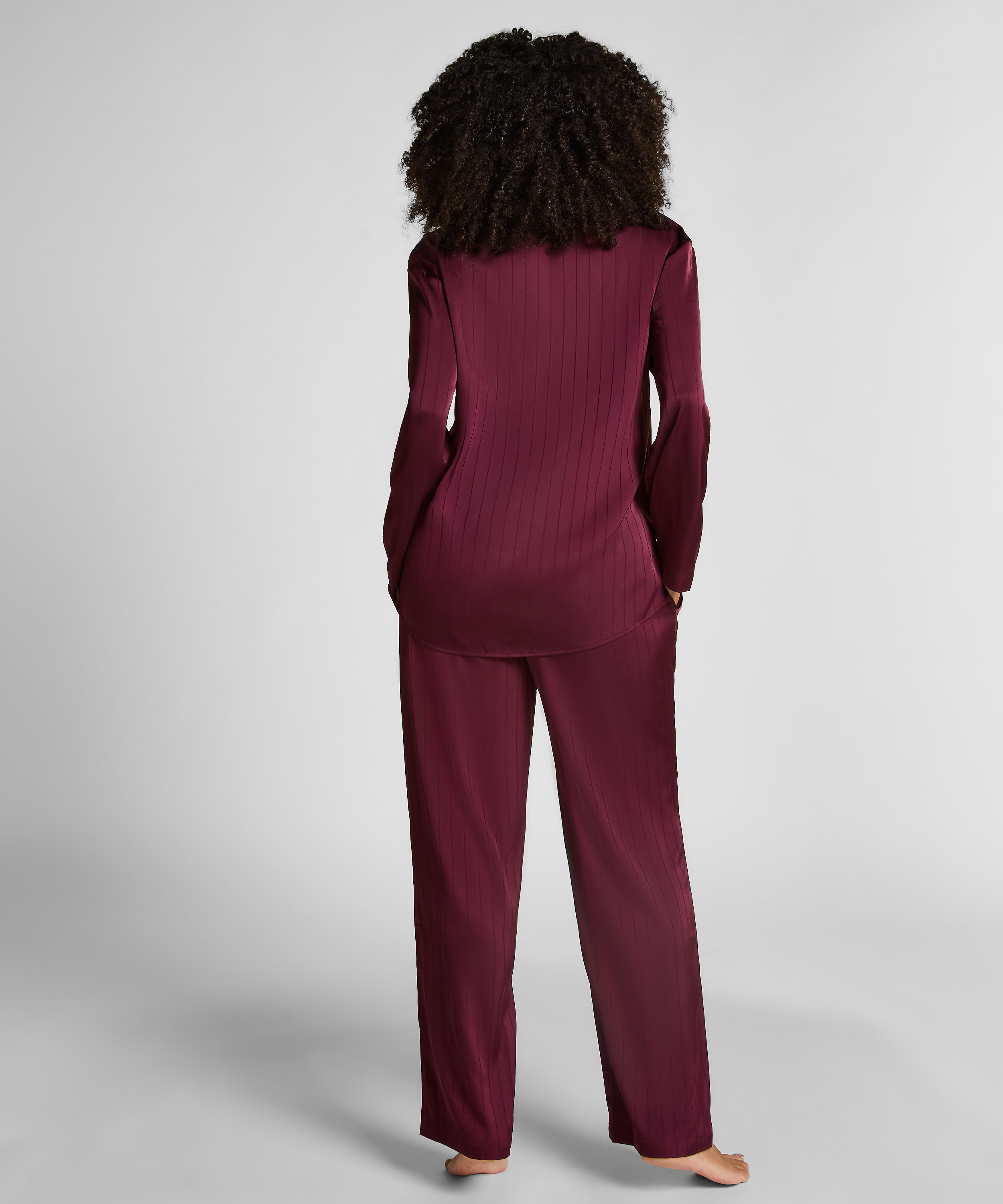 Satinjakke med nålestriber, Lilla, main