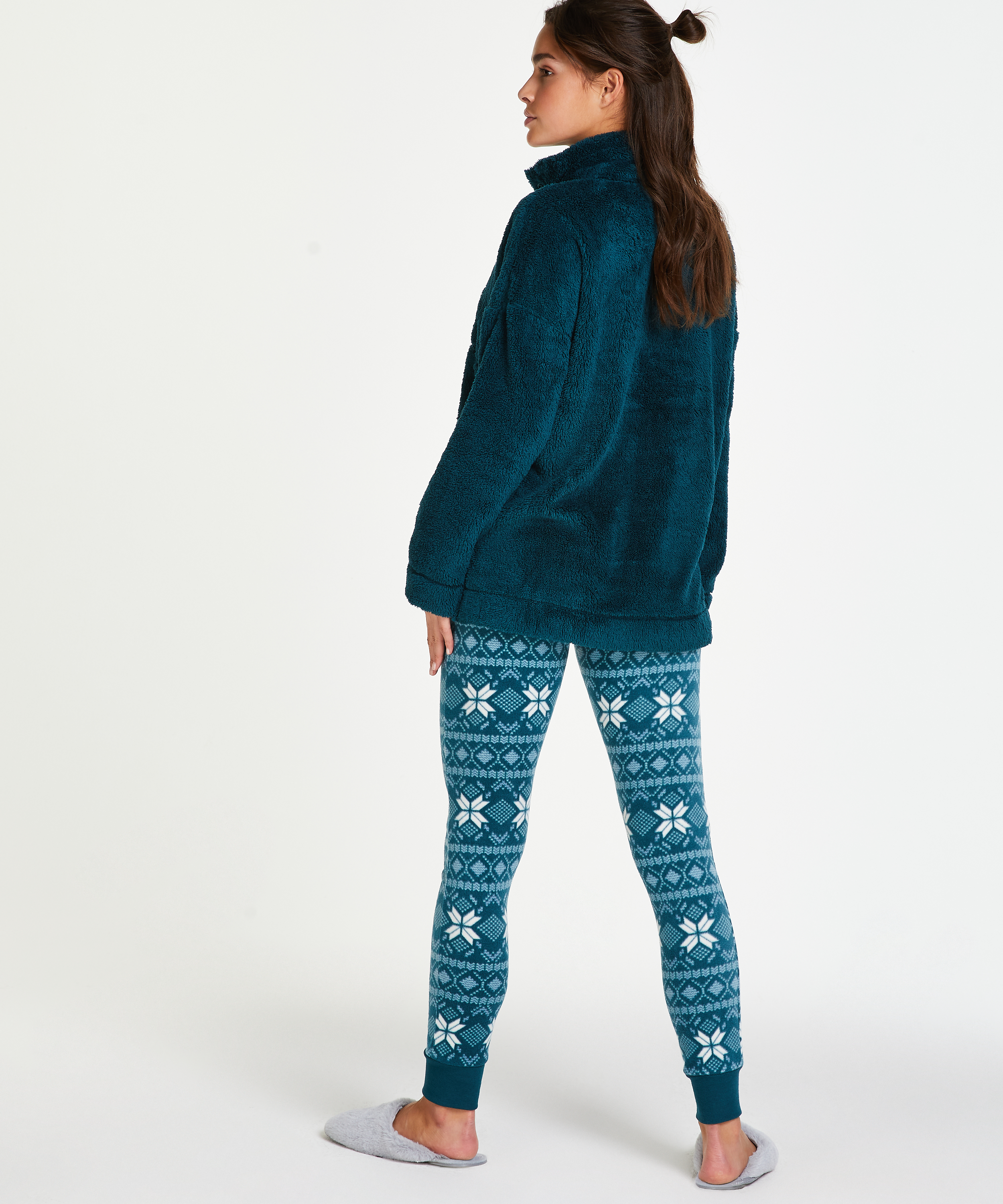 Cardigan Snuggle fleece, Bl&aring;, main