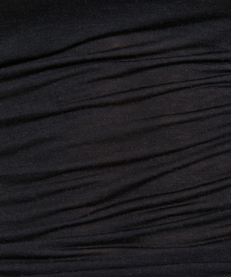 super soft bådhals bluse med cashmere, Sort