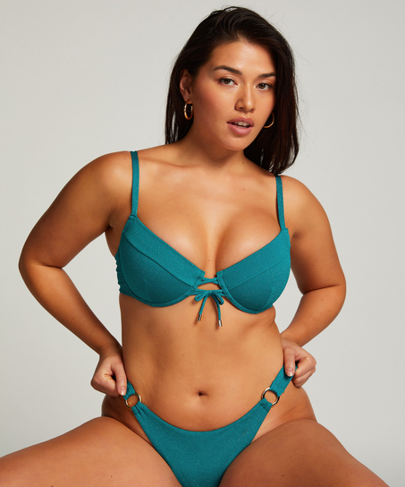 Højskåret Bikinitrusse Relief, grøn