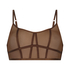 Bralette longline Sexy Mesh, Brun