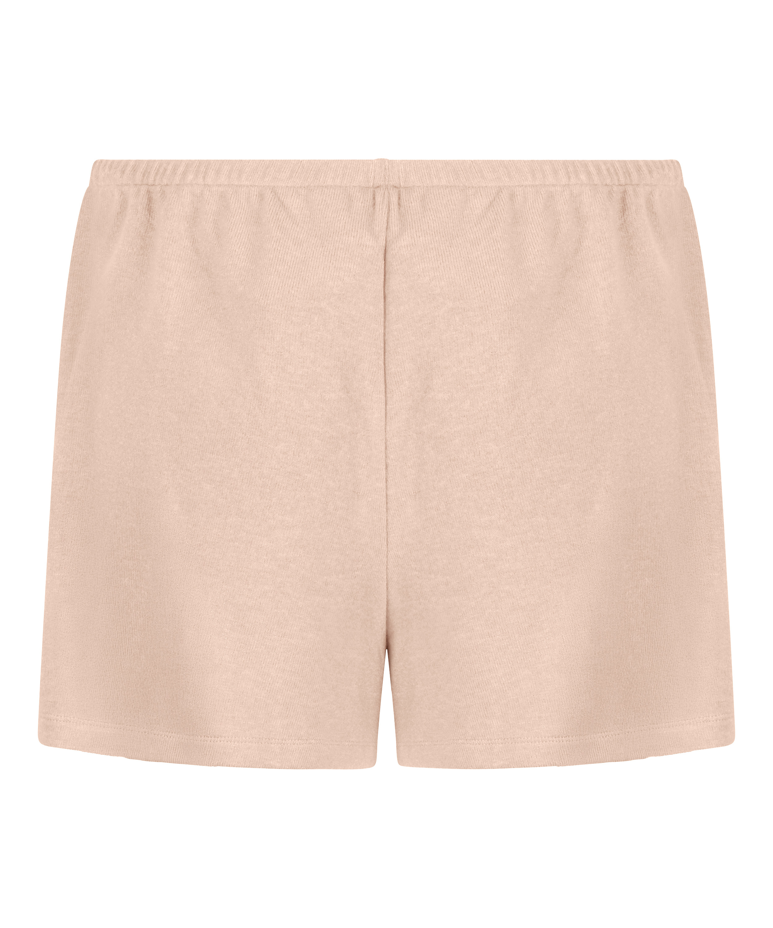 Pyjamasshorts i b&oslash;rstet jersey, Beige, main