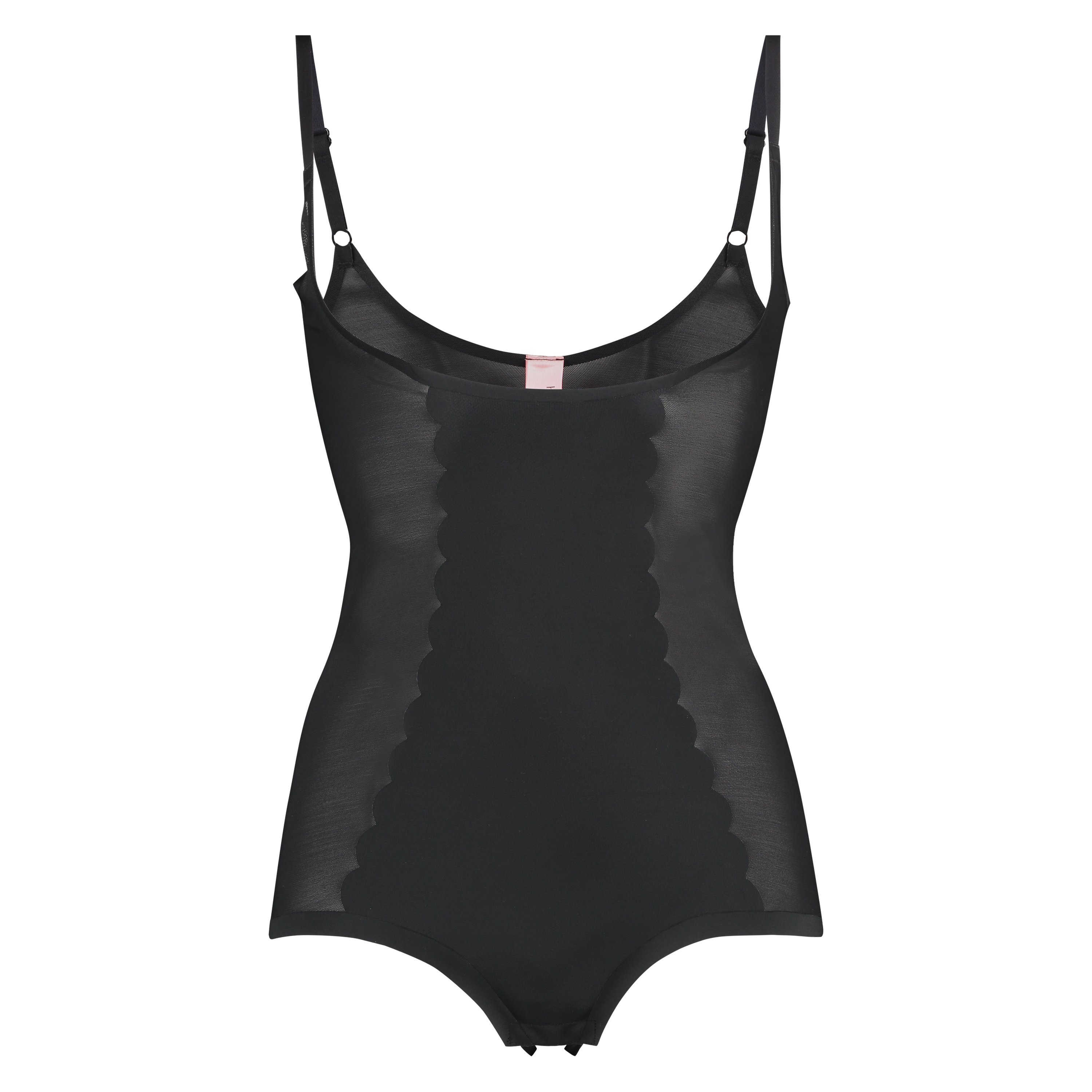 Opstrammende body med bølget kant - Level 3, Sort, main