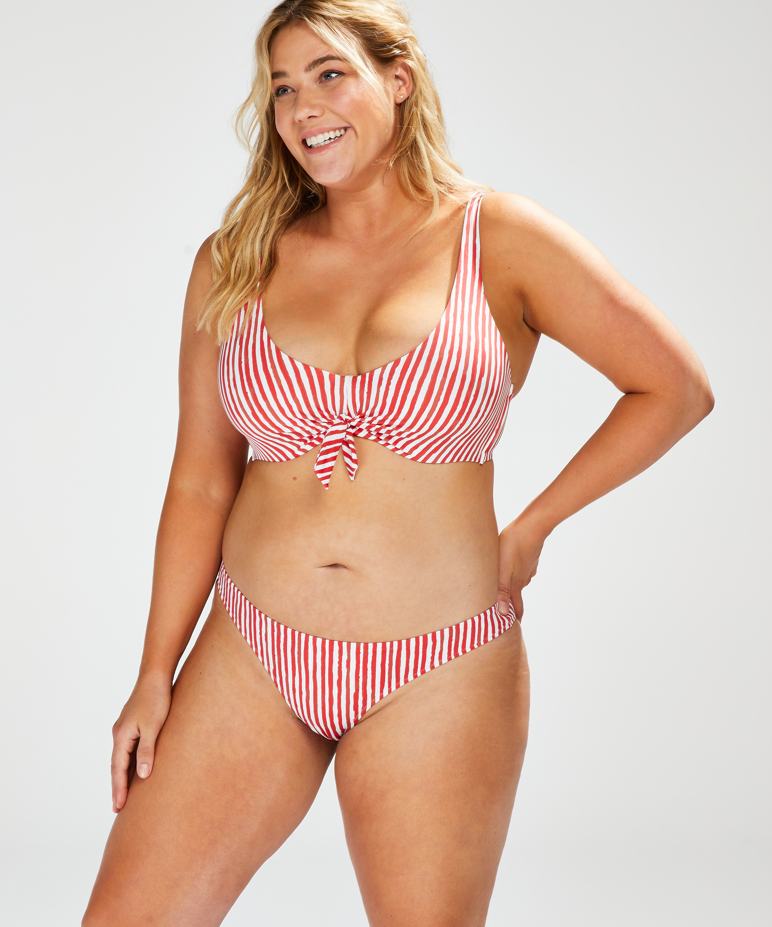 Ikke-formstøbt bikinitop med bøjle Julia, Rød, main