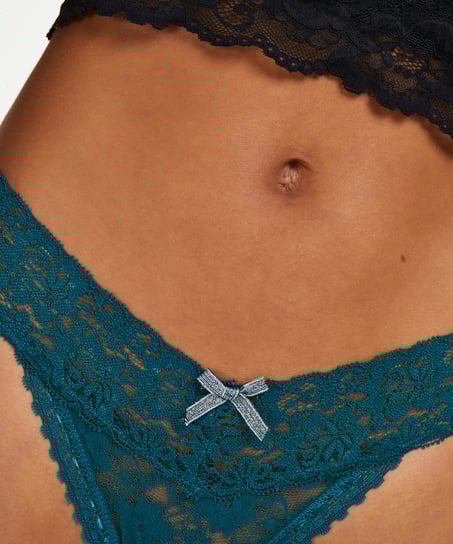 G-streng Floral lace, bl&aring;