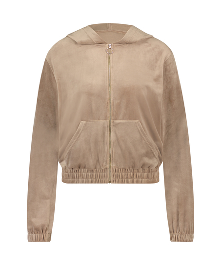 H&aelig;ttejakke velour, Brun