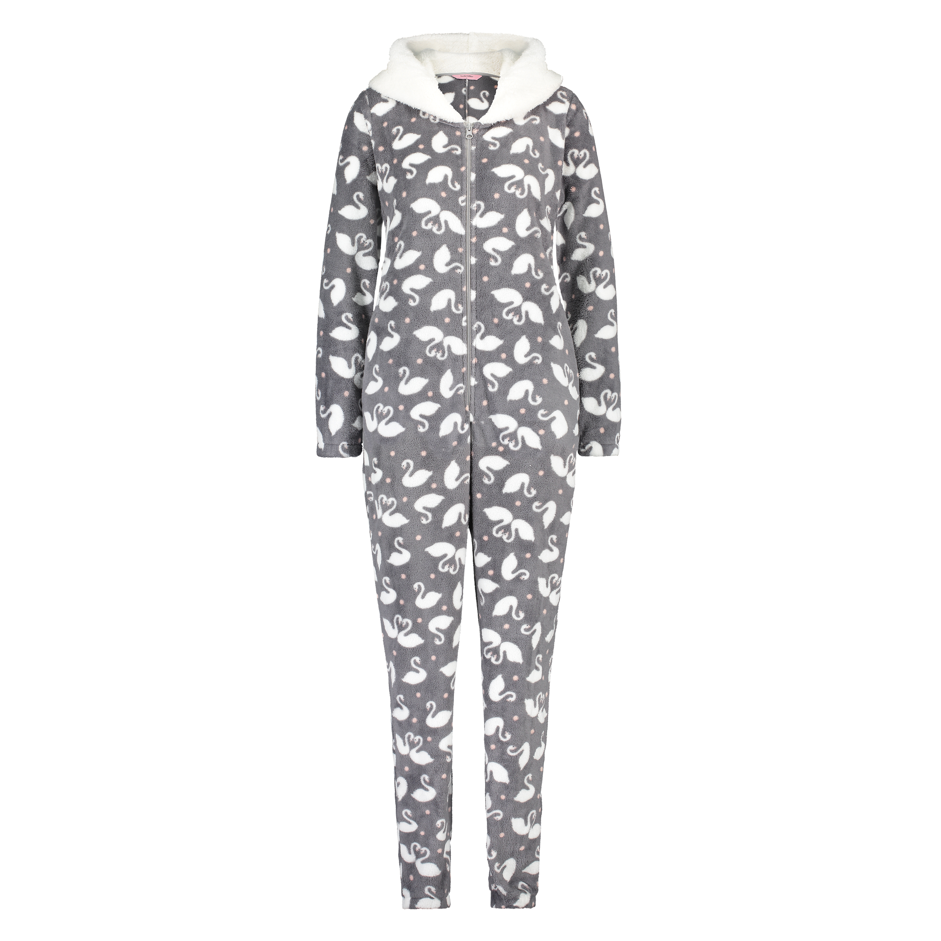 Onesie-jumpsuit Fleece, Grå, main