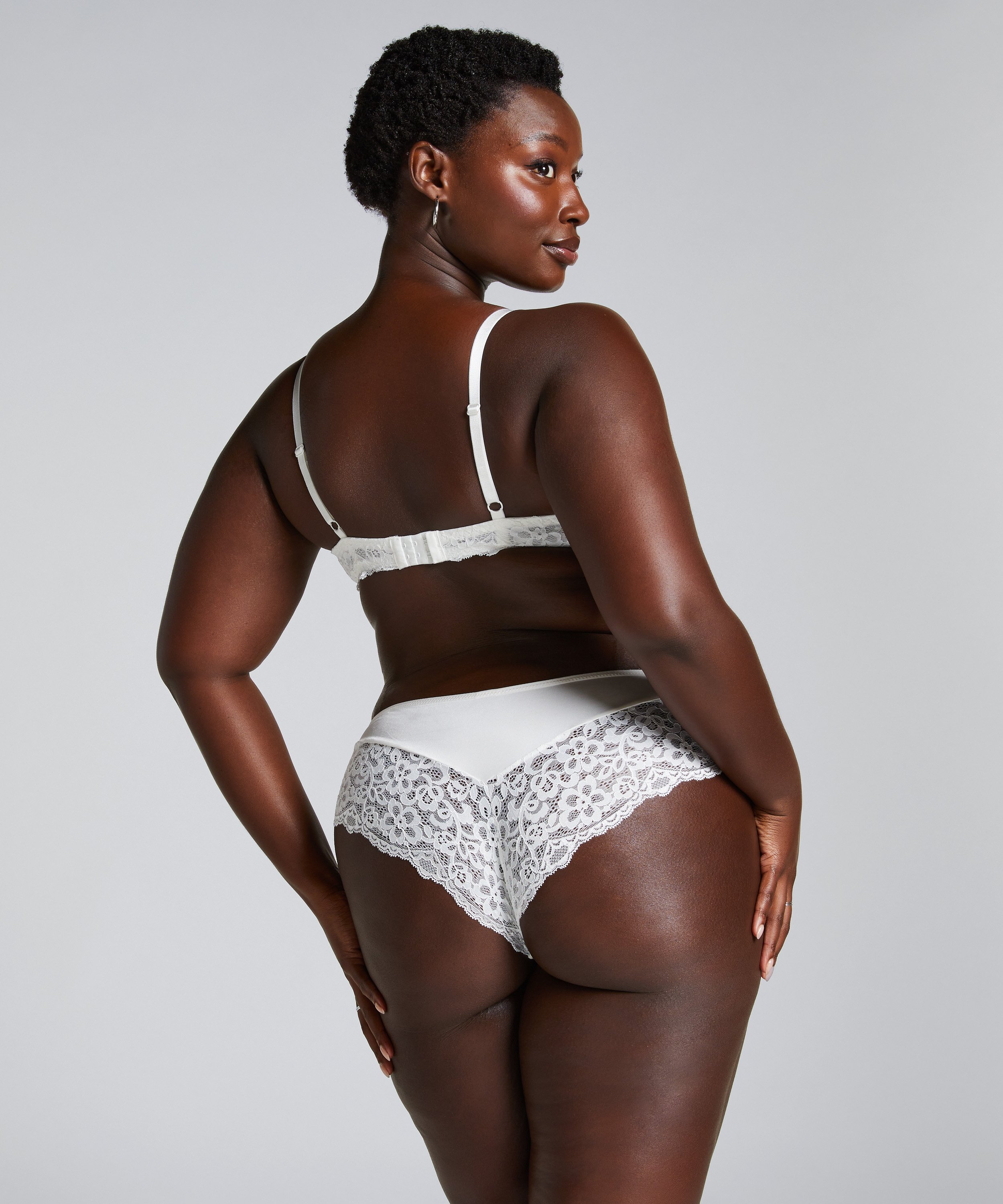 Ikke-formst&oslash;bt b&oslash;jle-bh Marine, Hvid, main