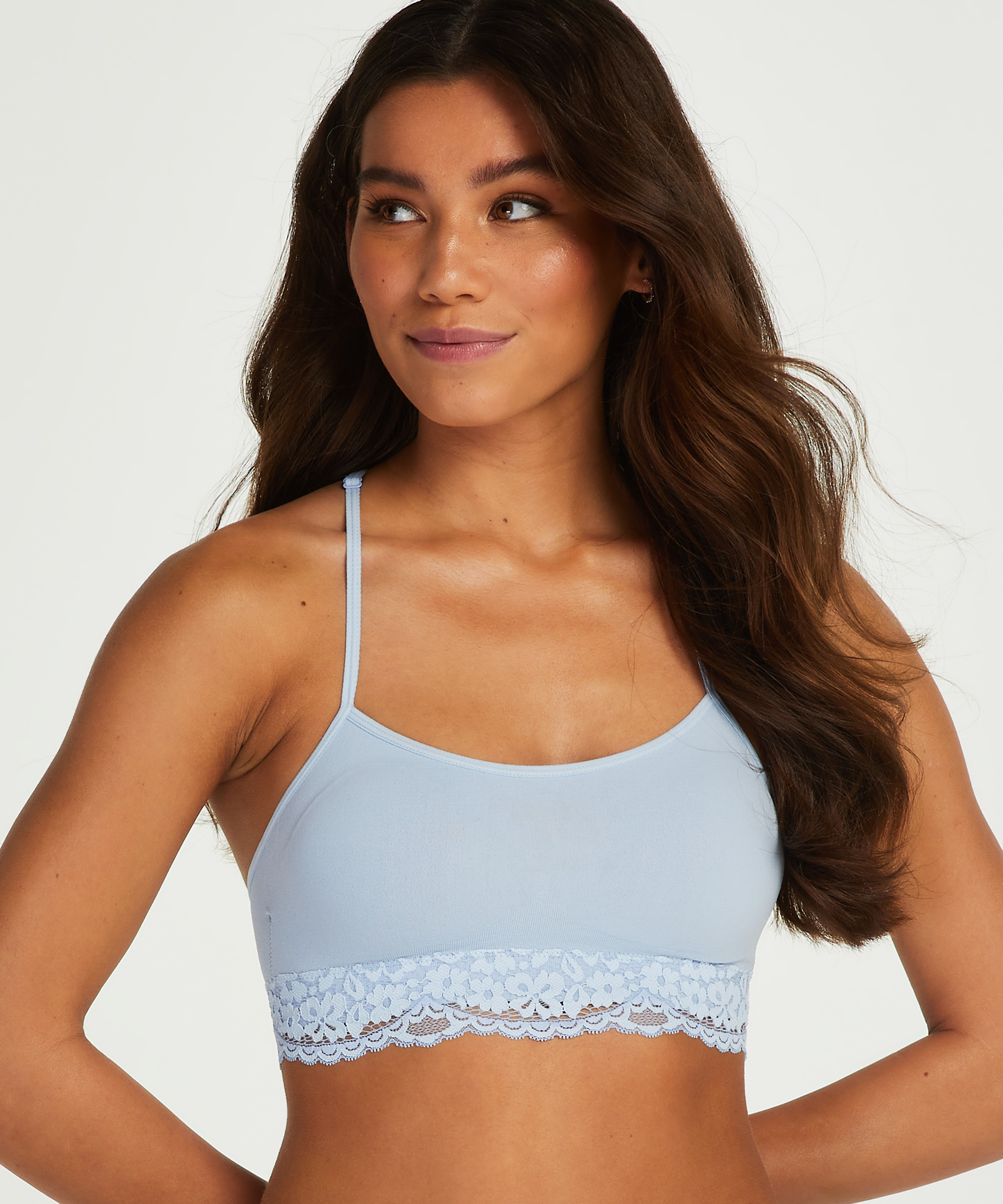 Seamless bralette Marine, Bl&aring;, main