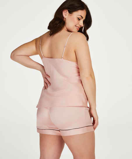 Satin Lace pyjamasshorts, pink