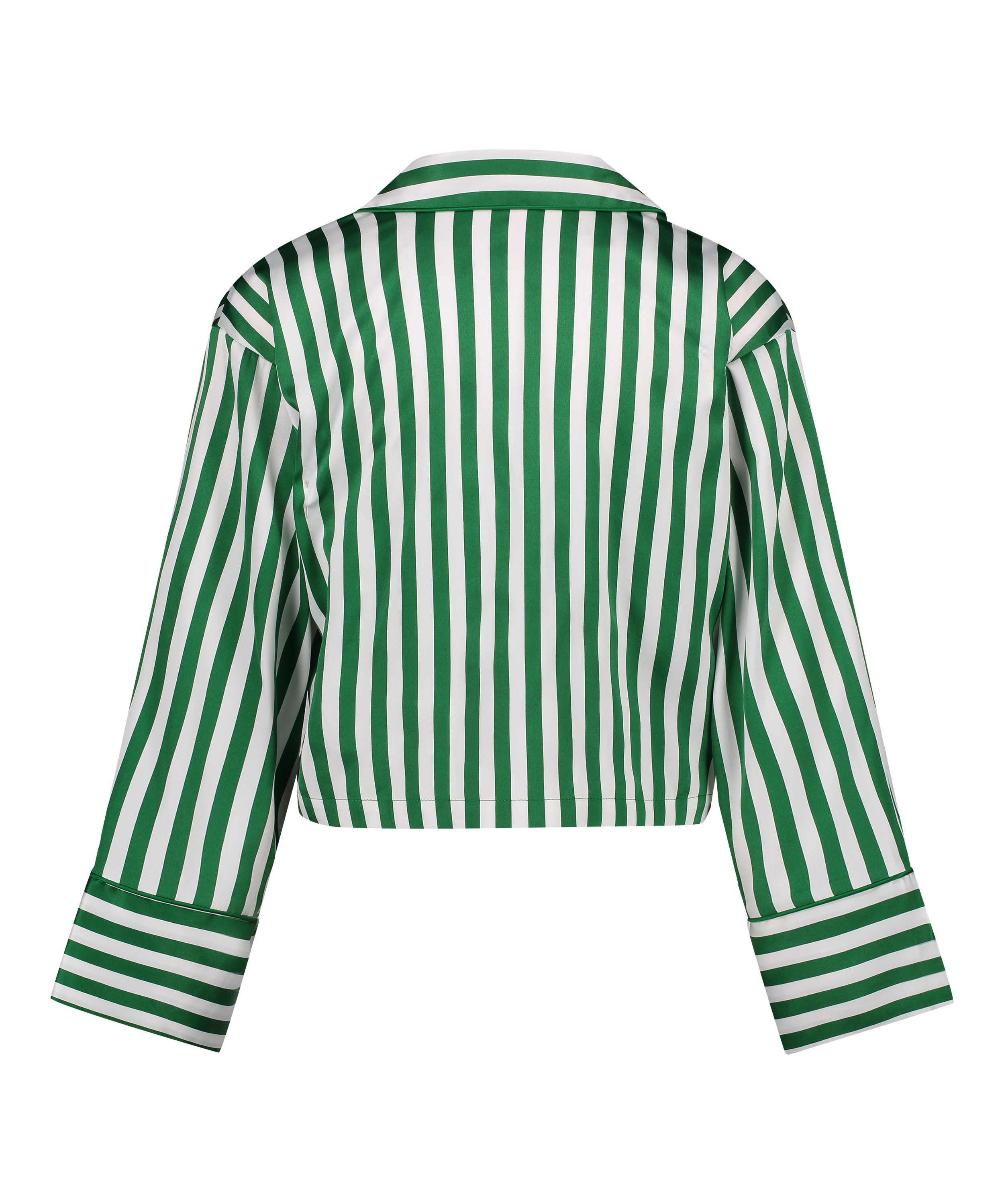 Langærmet satinjakke, Grøn, main