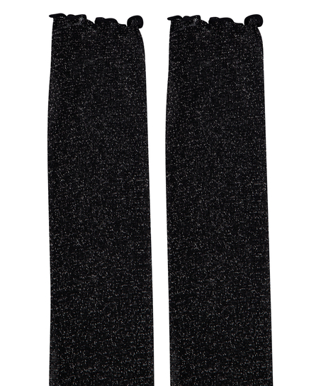 Strømper Glitter, sort