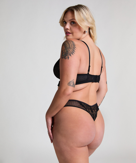 Formstøbt longline bøjle-bh Juliette, Sort