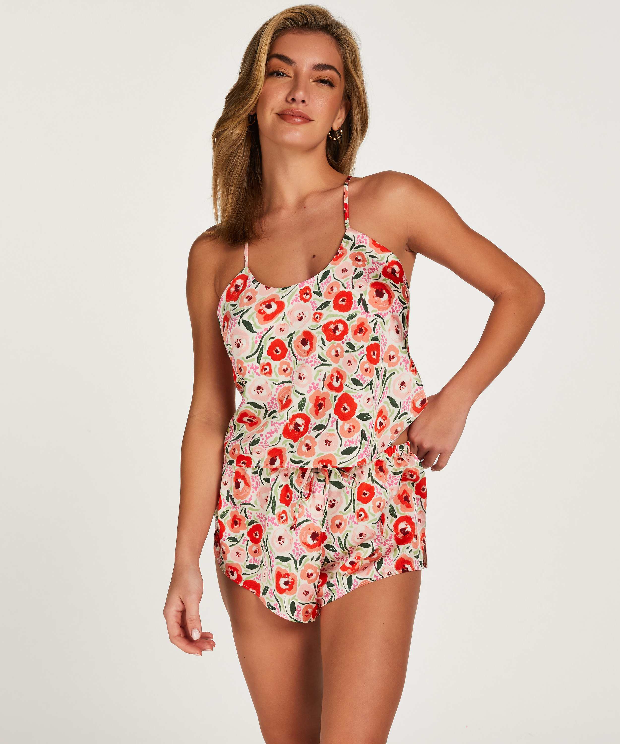 Satinshorts, hvid, main