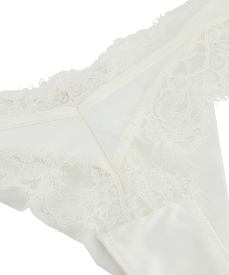 Brasiliansk trusse med høj udskæring Erika, hvid