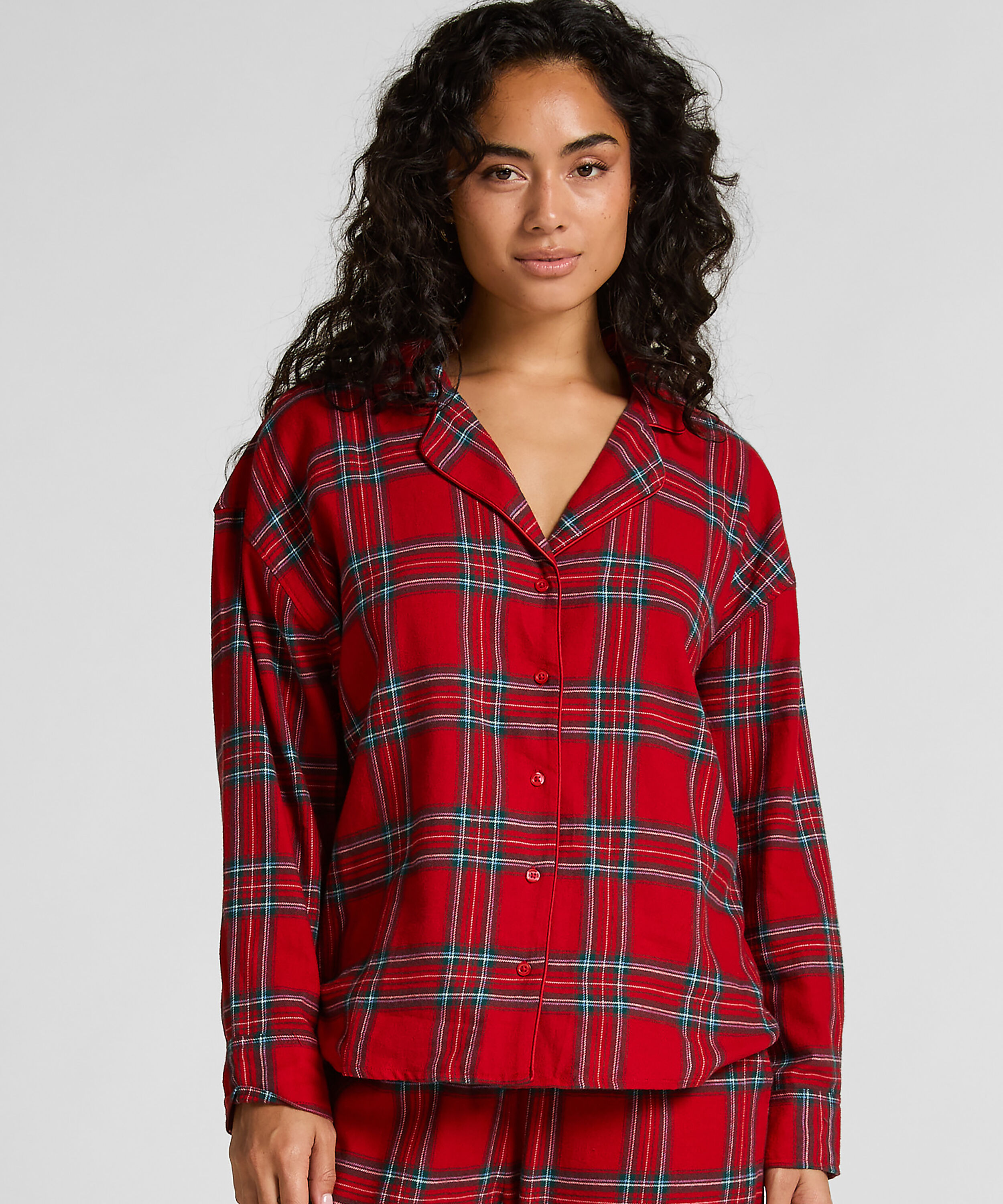Pyjamastop af flonel