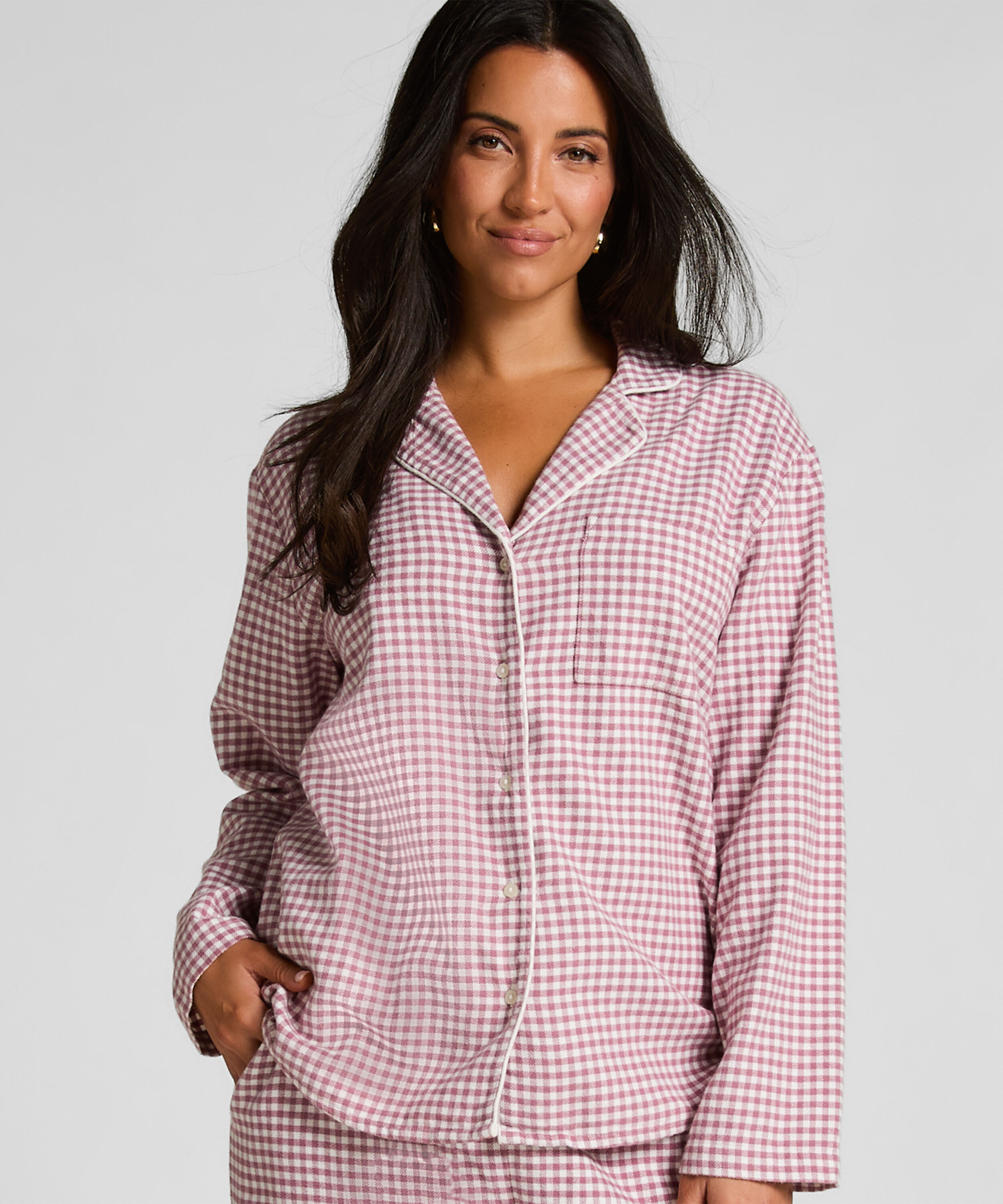 Pyjamastop Flonel Essentials, Lilla Pyjamastop Flonel Essentials, Lilla