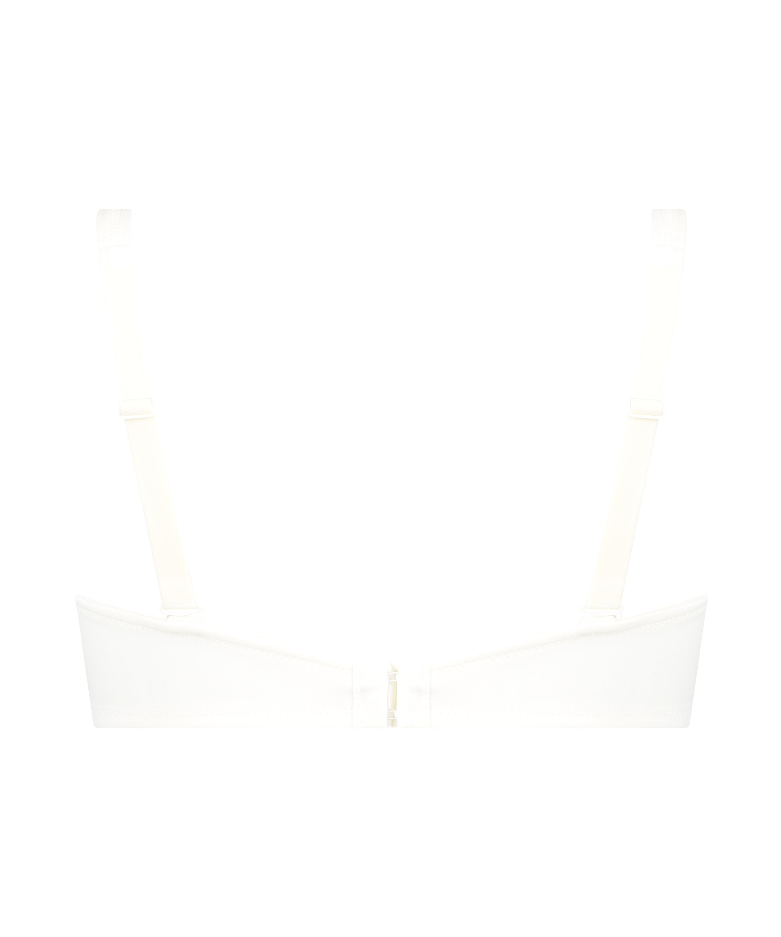 Satin Fleece ikke-formstøbt bøjle-bh, Hvid, main