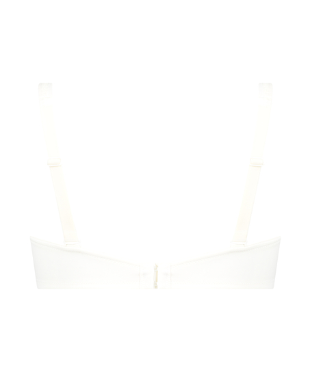 Satin Fleece ikke-formstøbt bøjle-bh, Hvid