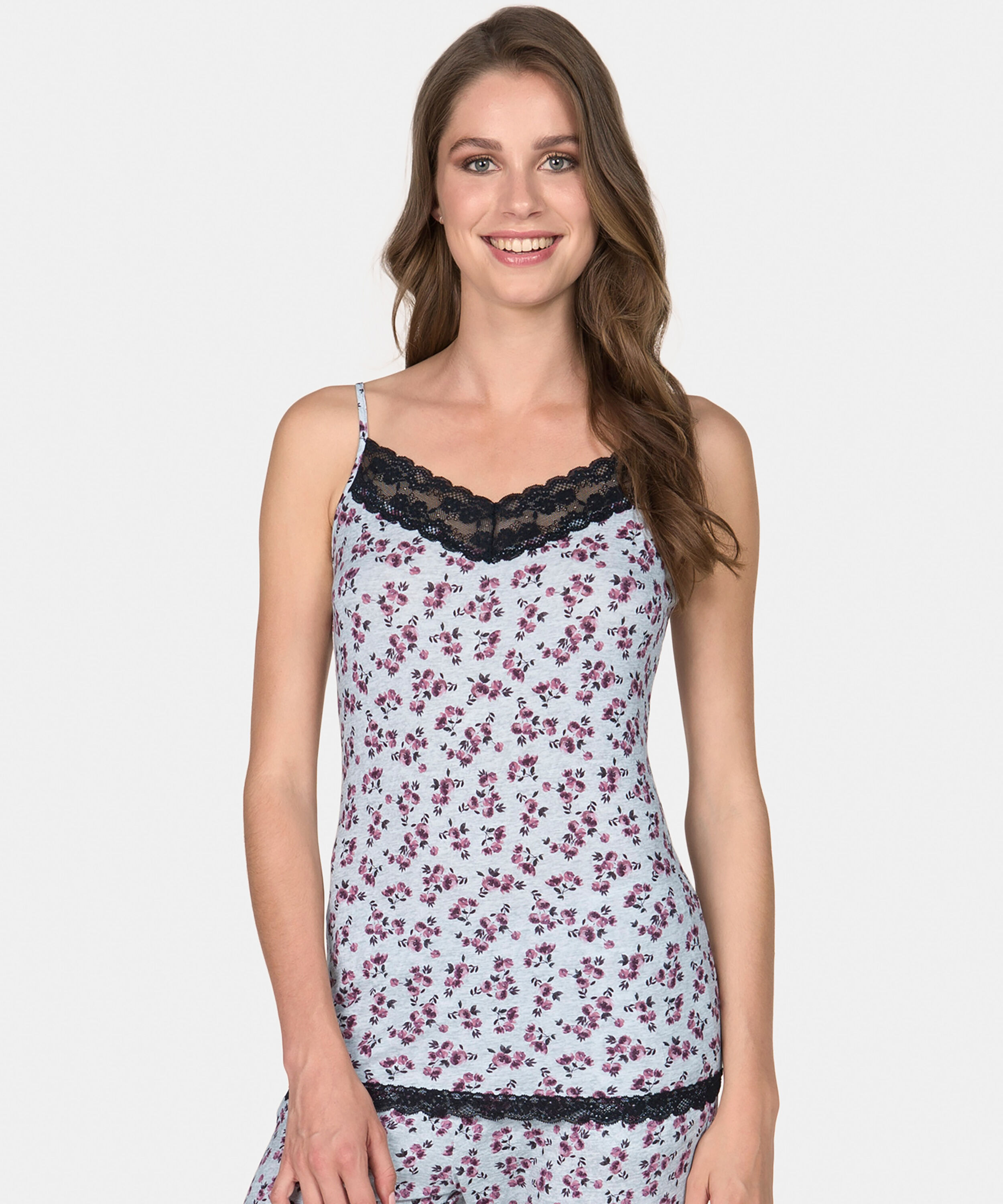 Ditsy top, lilla