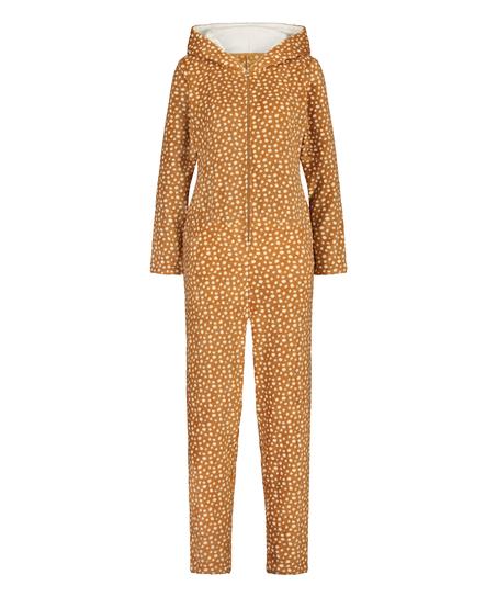 Onesie Fleece Rensdyr, Brown