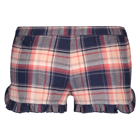 Twill Check pyjamasshorts, Bl&aring;