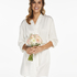 Satin kimono Bridal, Hvid