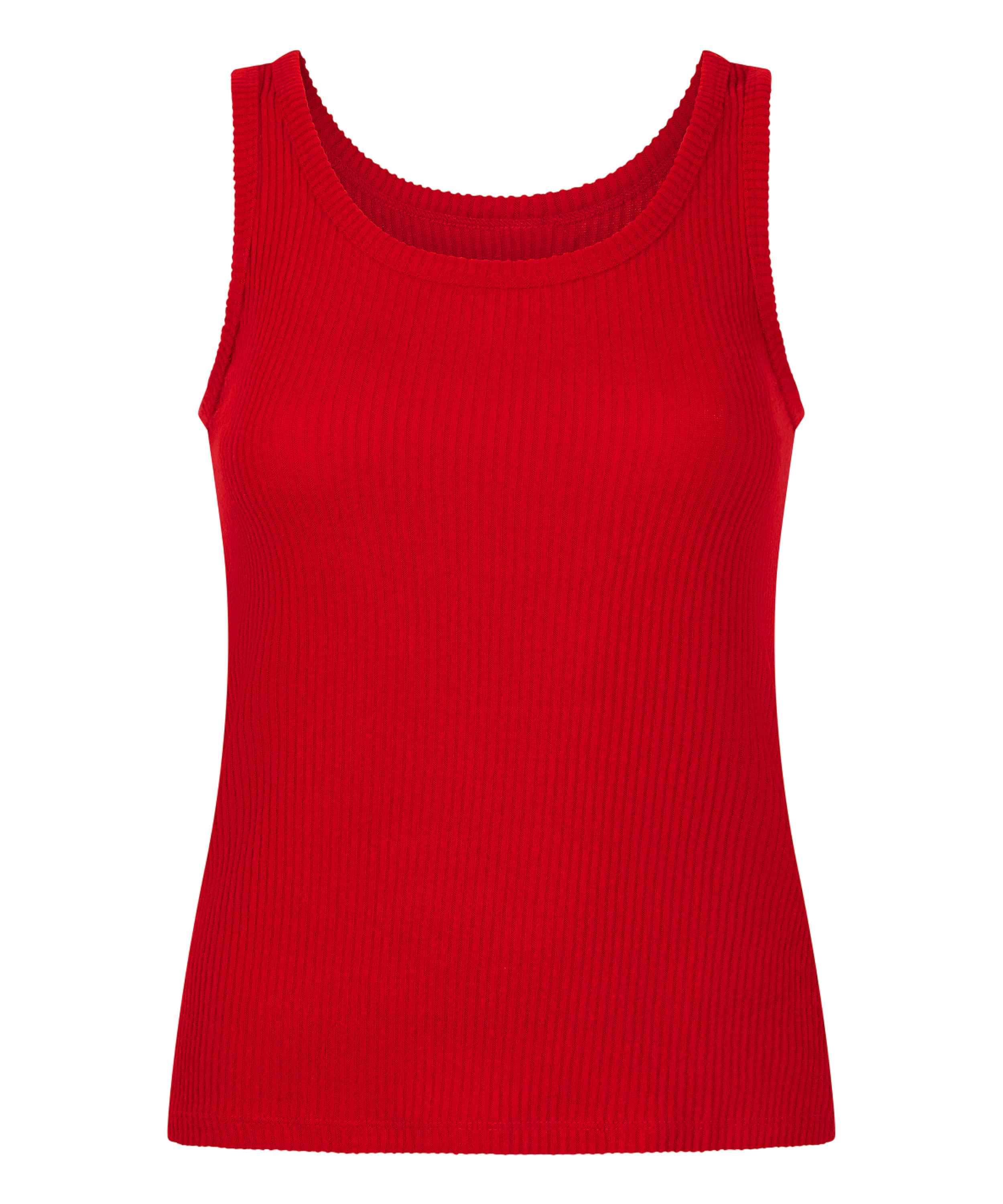 Singlet b&oslash;rstet jersey rib, R&oslash;d, main