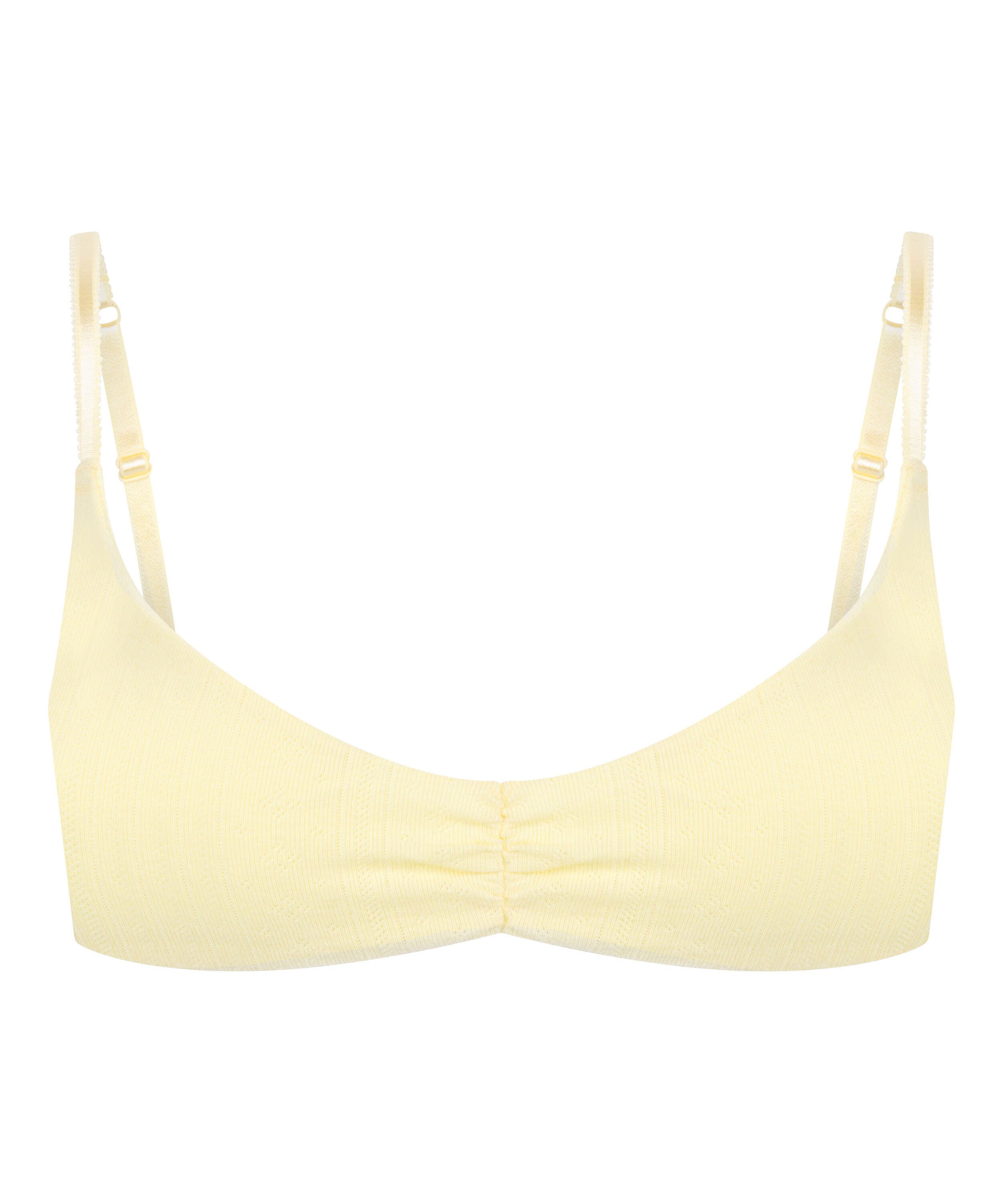 Pointelle bralette, Gul