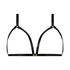 Bralette i kunstlæder, Sort