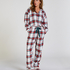 Petite pyjamasbukser af Flannel, Hvid