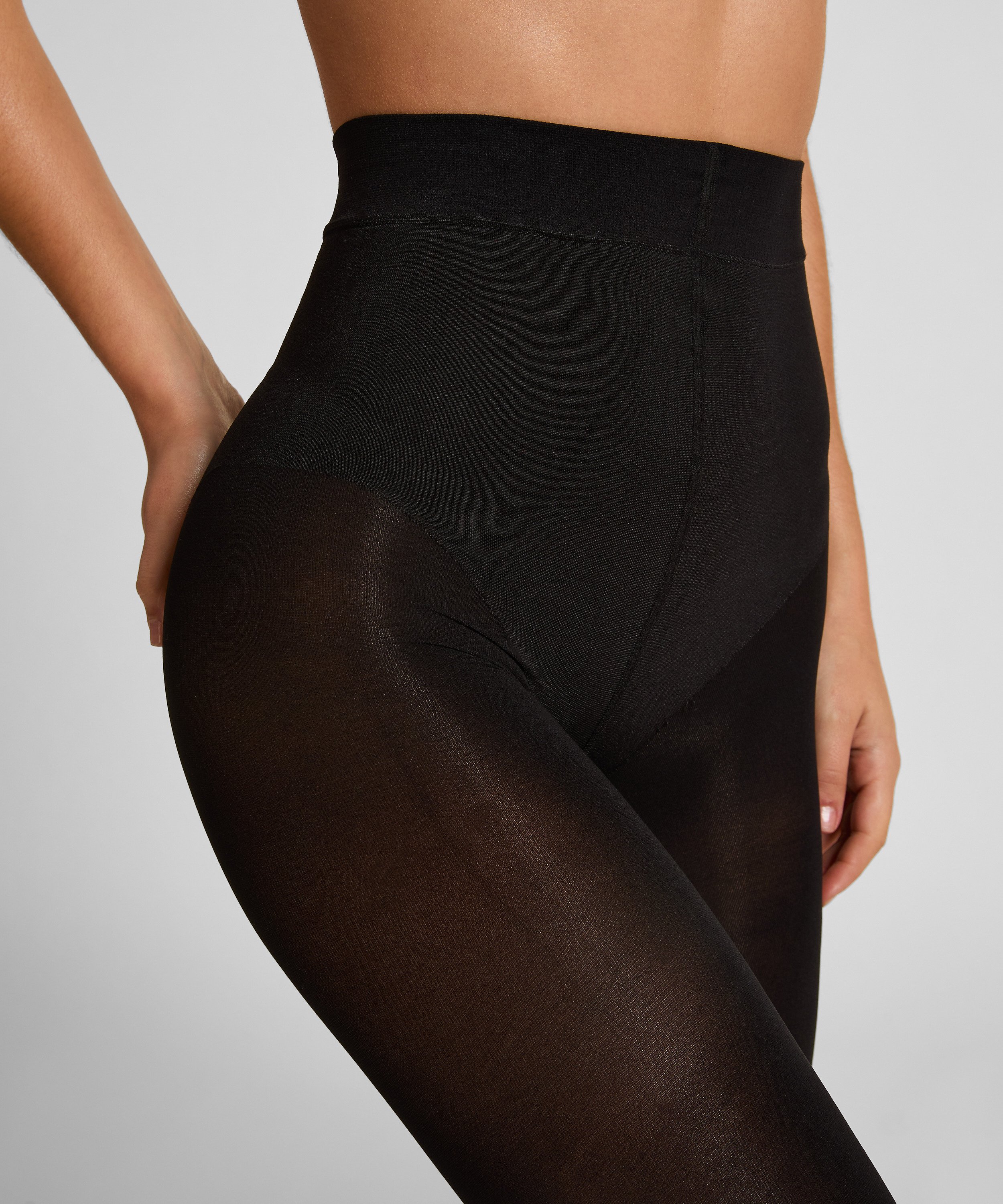 Str&oslash;mpebukser, 60 denier, Core Control, Sort, main