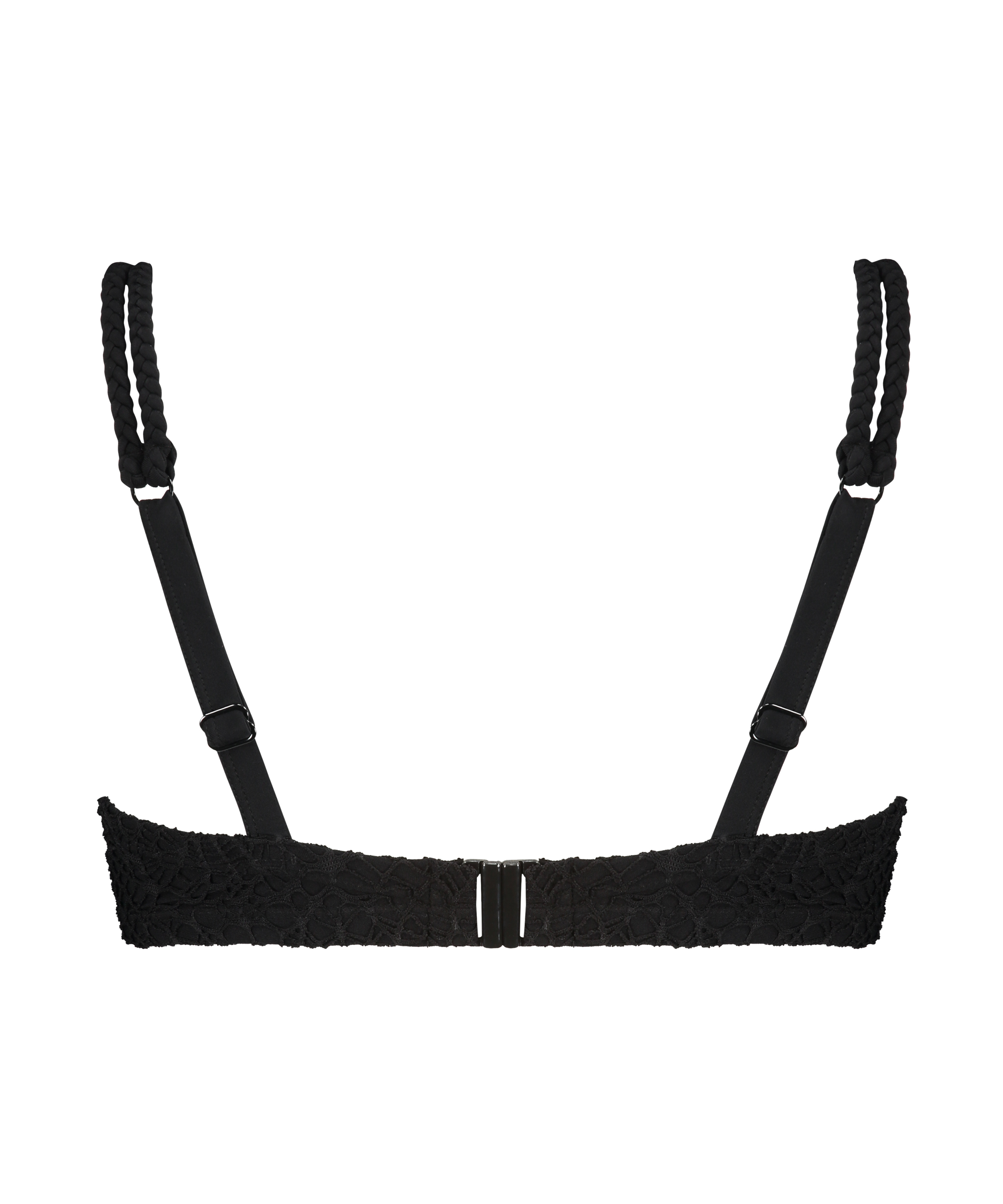 Formst&oslash;bt bikinitop med b&oslash;jle Crochet Lurex, Sort, main