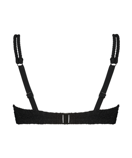 Formst&oslash;bt bikinitop med b&oslash;jle Crochet Lurex, Sort