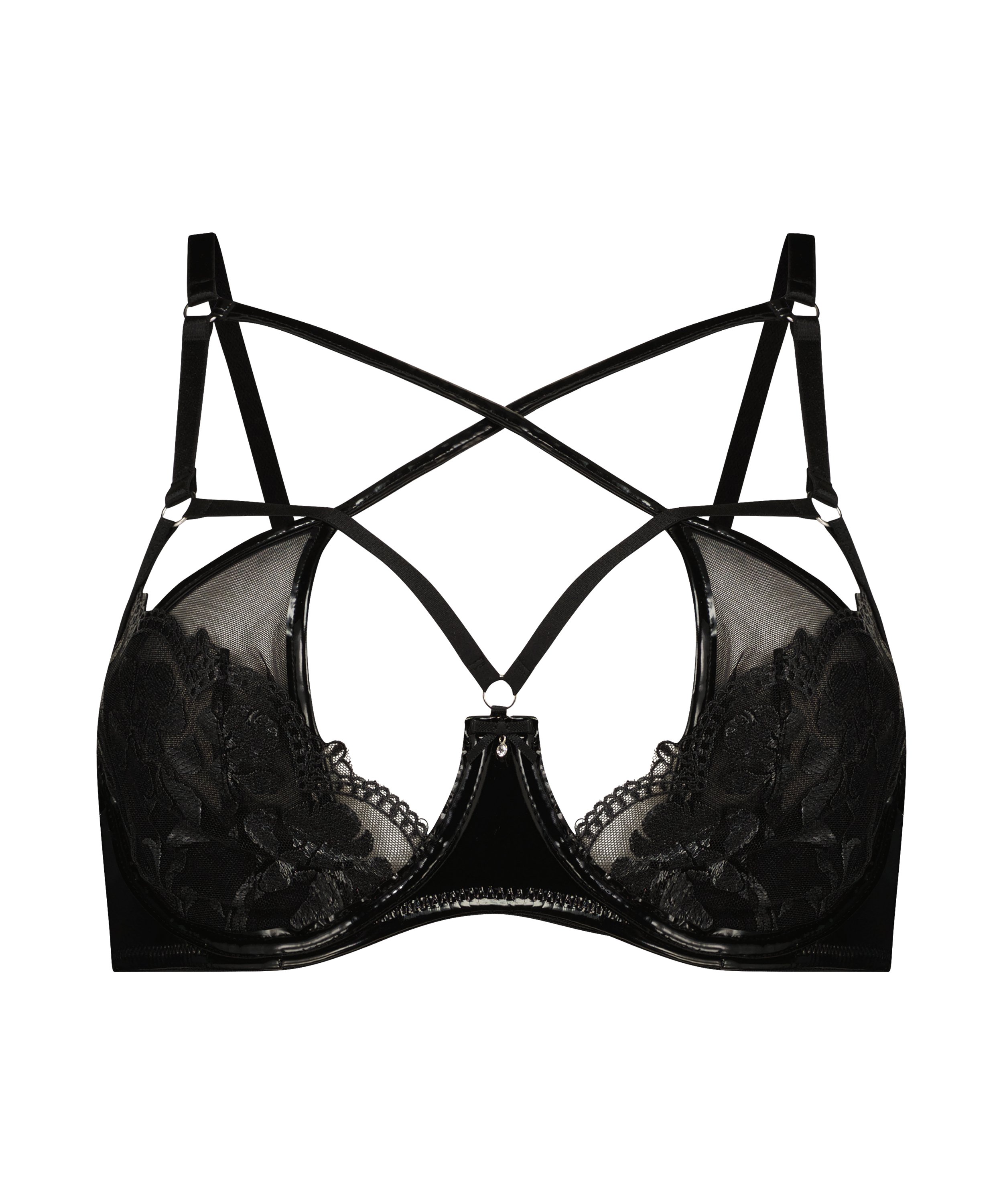 Ikke-formstøbt bøjle-bh Jitske, Sort, main