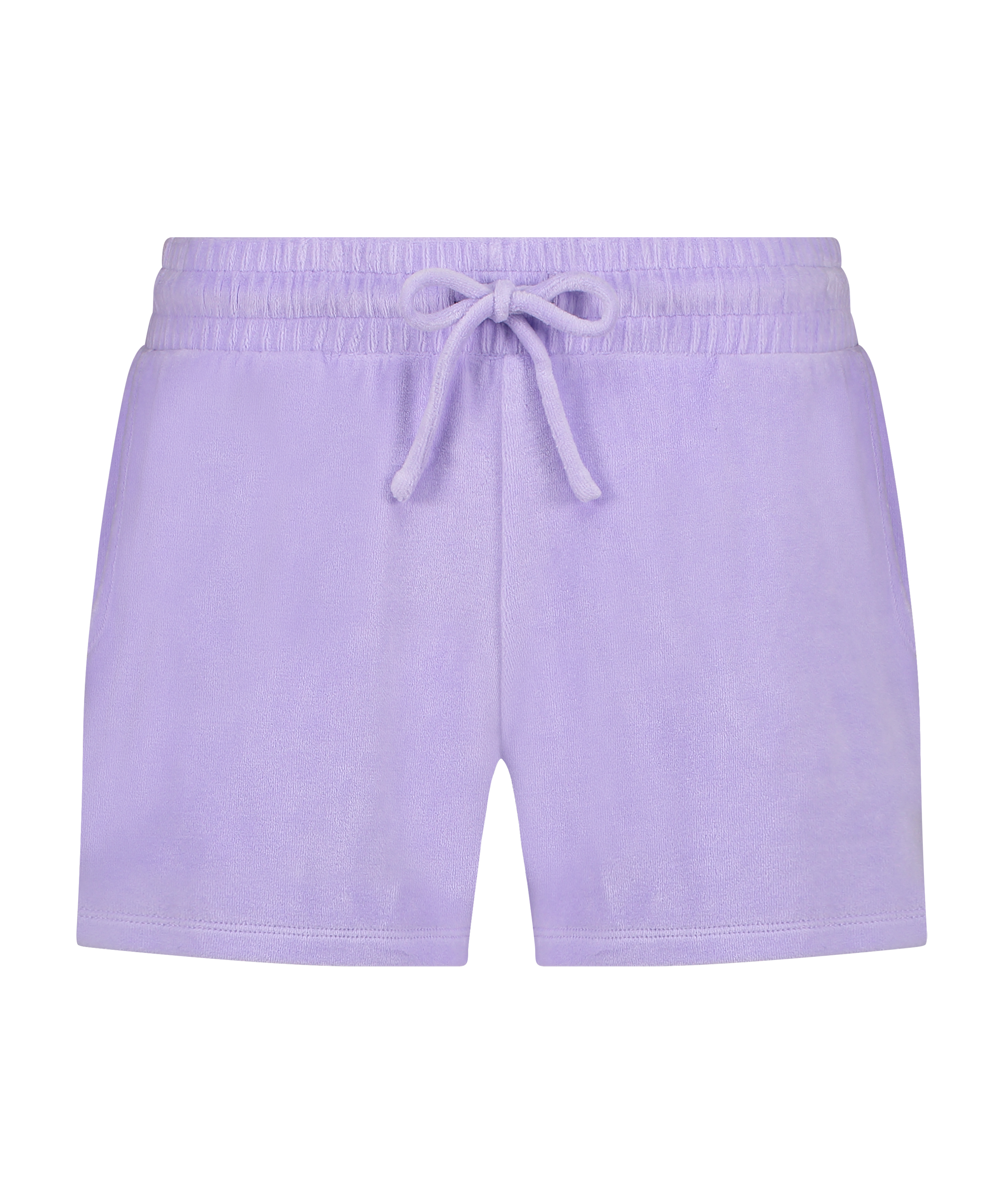 Fløjlsshorts med lomme, lilla, main