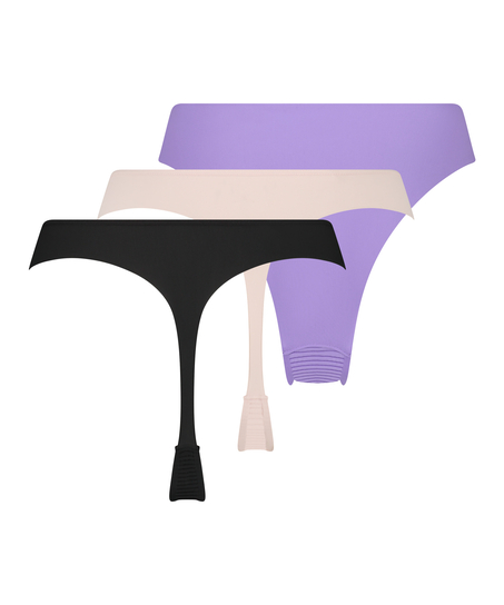 3-pak med g-strenge, pink