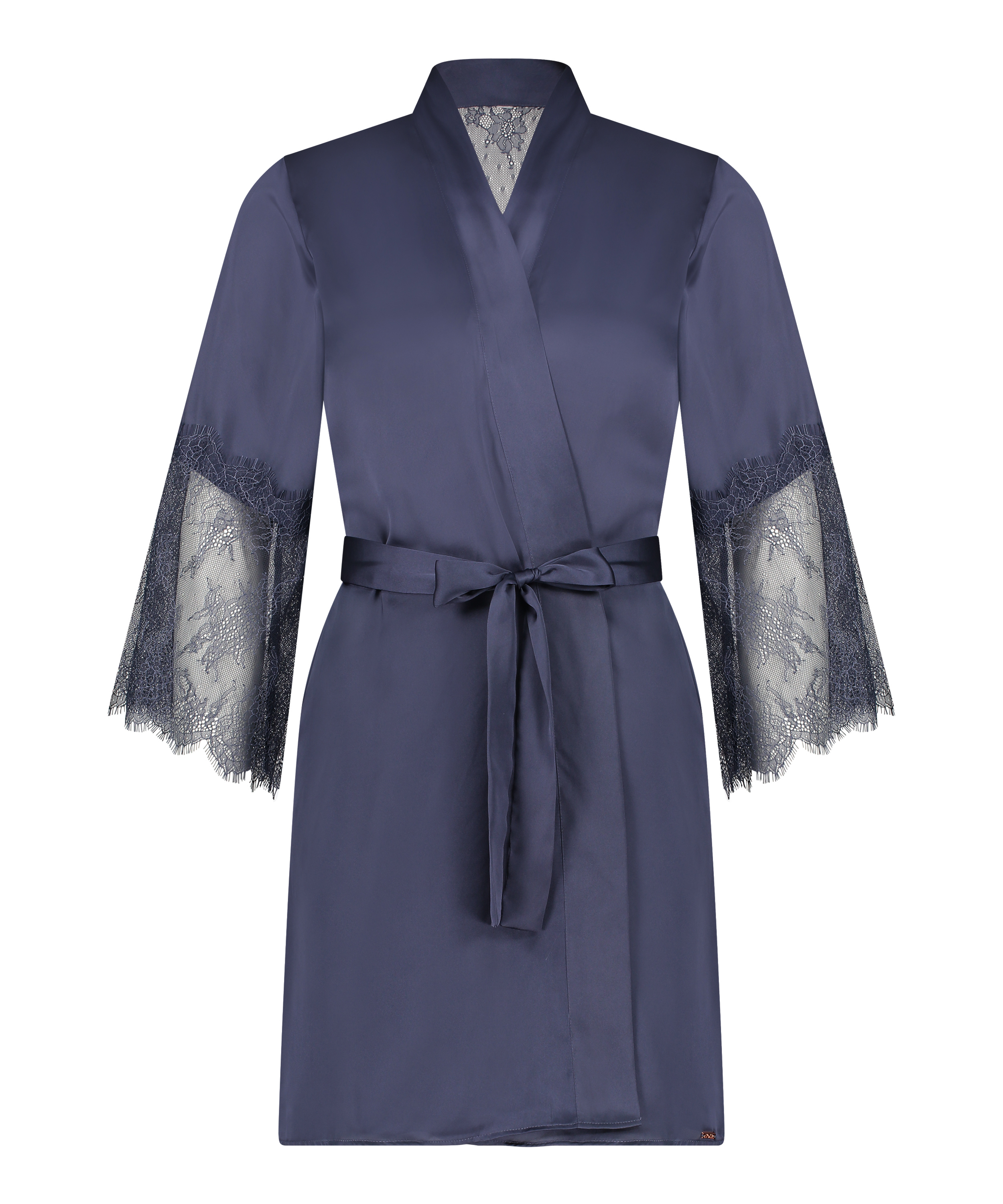 Kimono Satin Lily, blå, main