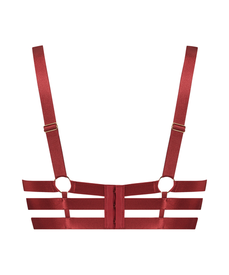 Ikke-formstøbt longline-bøjle-bh Oxana, Rød