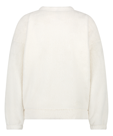 Top Fleece Snuggle, Hvid