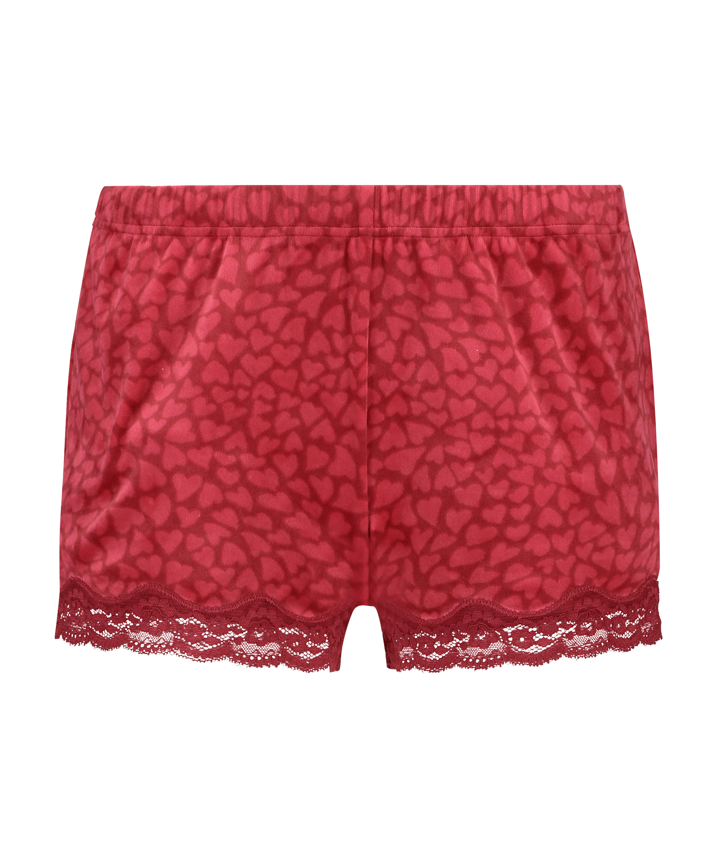 Shorts velour Lace, R&oslash;d, main
