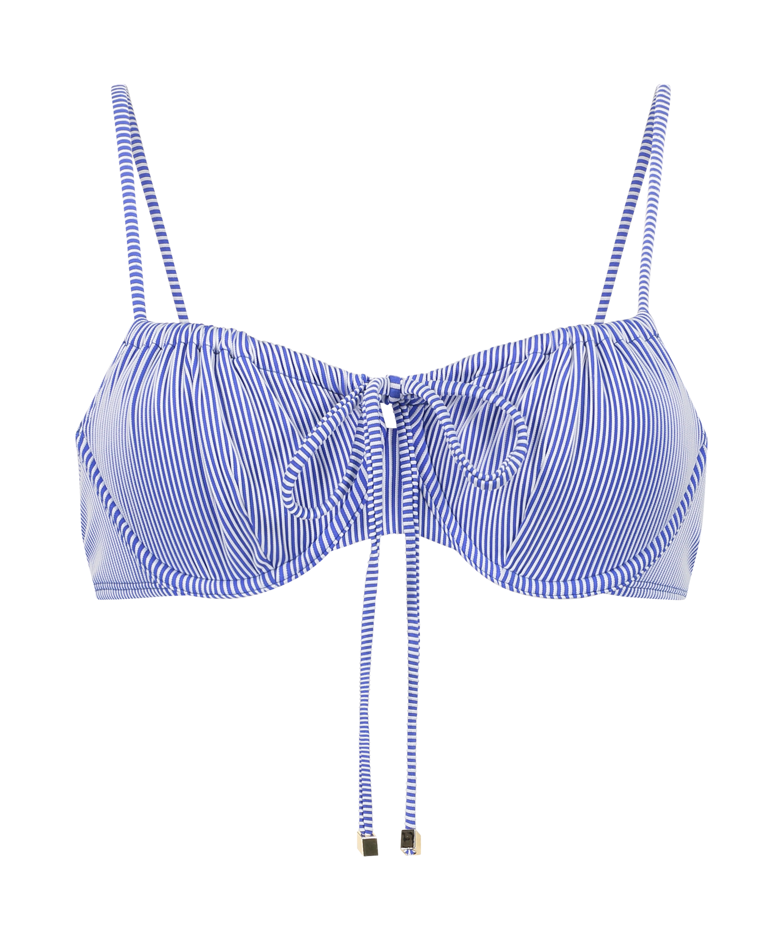 Ikke-formstøbt bikinitop med bøjle Rib Fiji, blå, main
